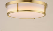 Maxim 10270WTSBR Rogue 17" 3 Light Flush Mount | Satin Brass
