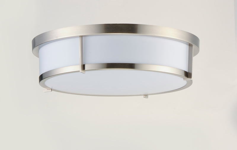 Maxim 10270WTSN Rogue 17" 3 Light Flush Mount | Satin Nickel