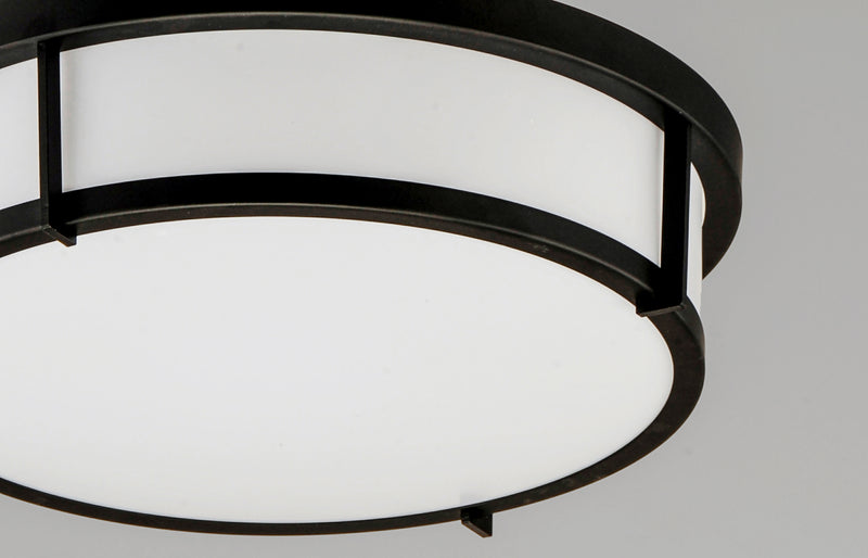 Maxim 10272WTBK Rogue 13" 2 Light Flush Mount | Black