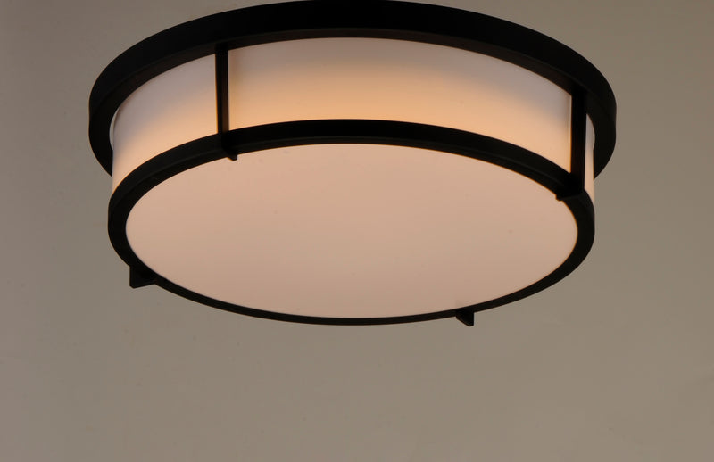 Maxim 10272WTBK Rogue 13" 2 Light Flush Mount | Black