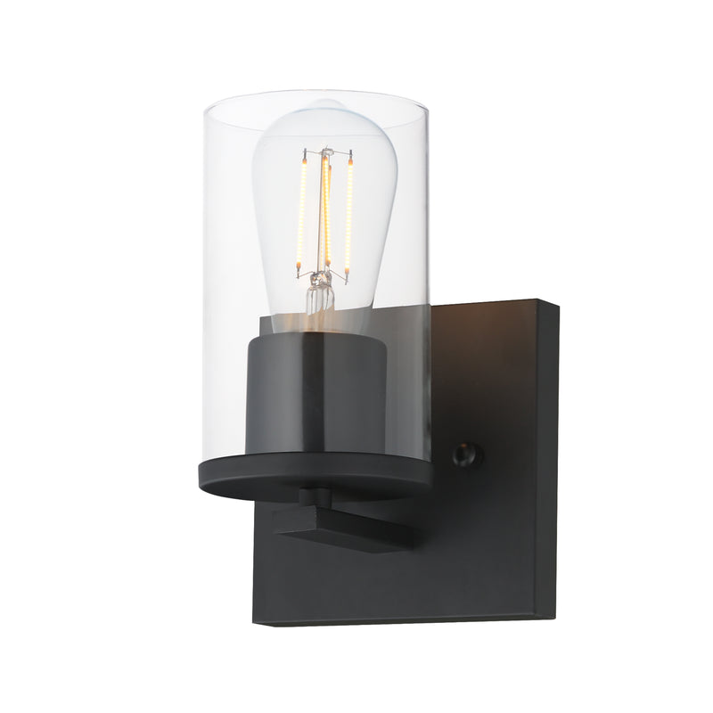 Maxim 10281CLBK Lateral 1 Light Bath Vanity | Black