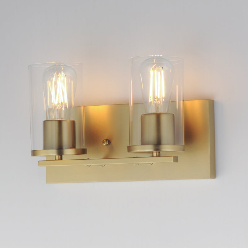 Maxim 10282CLSBR Lateral 2 Light Bath Vanity | Satin Brass