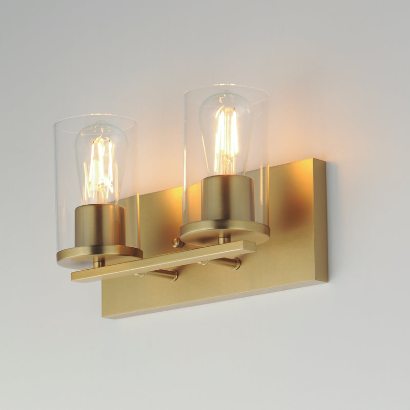 Maxim 10282CLSBR Lateral 2 Light Bath Vanity | Satin Brass