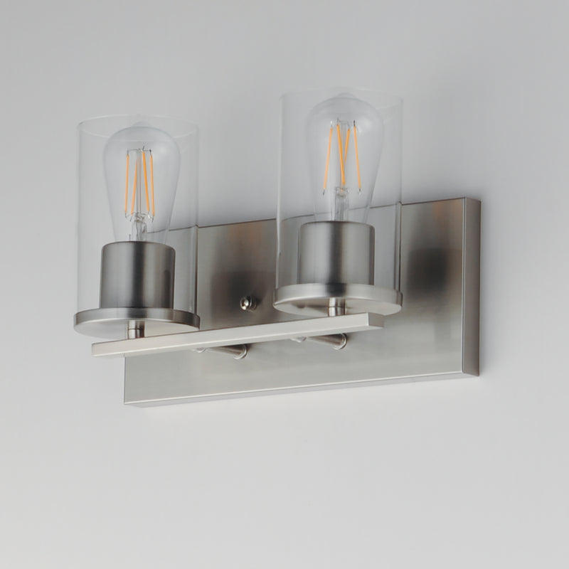 Maxim 10282CLSN Lateral 2 Light Bath Vanity | Satin Nickel