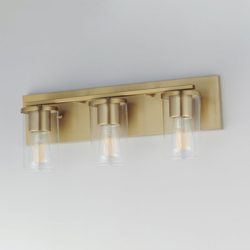 Maxim 10283CLSBR Lateral 3 Light Bath Vanity | Satin Brass