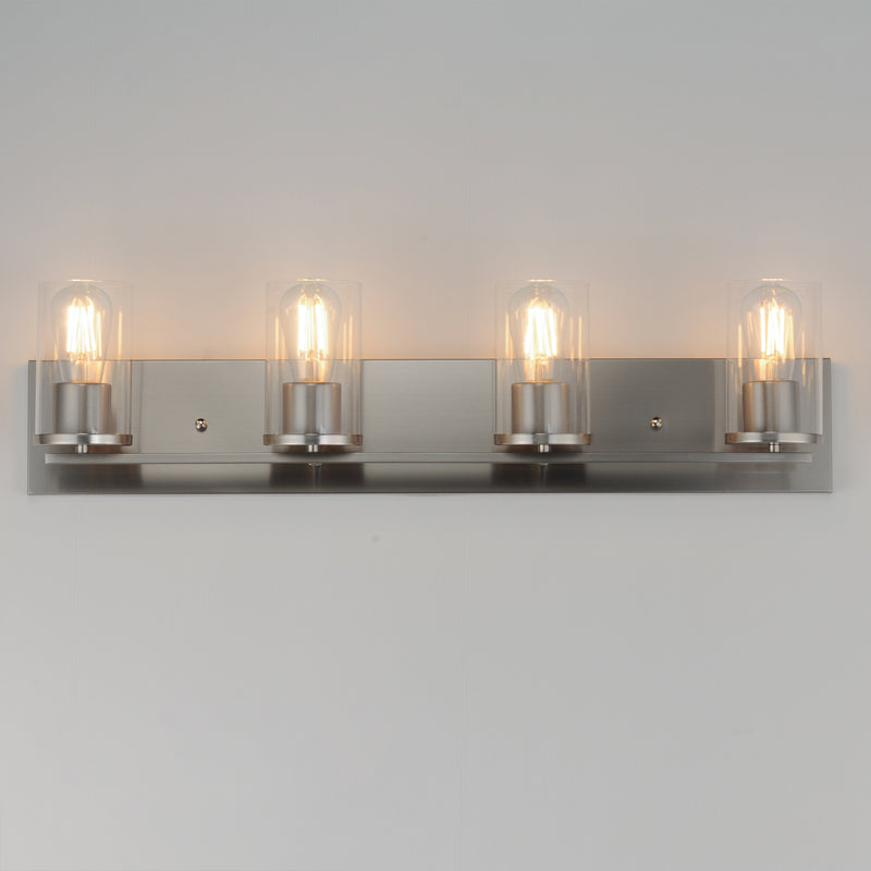 Maxim 10284CLSN Lateral 4 Light Bath Vanity | Satin Nickel