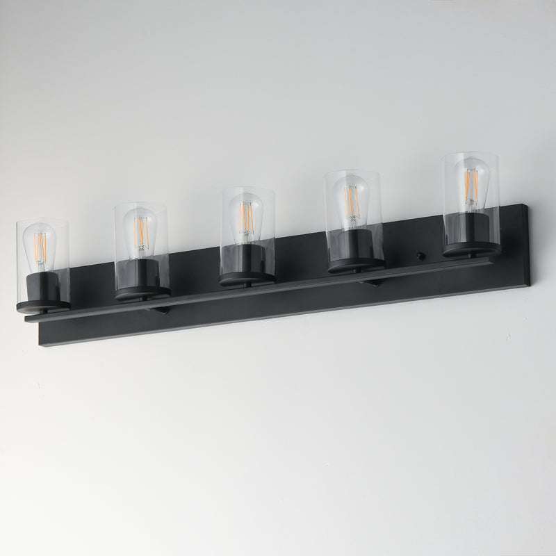 Maxim 10285CLBK Lateral 5 Light Bath Vanity | Black