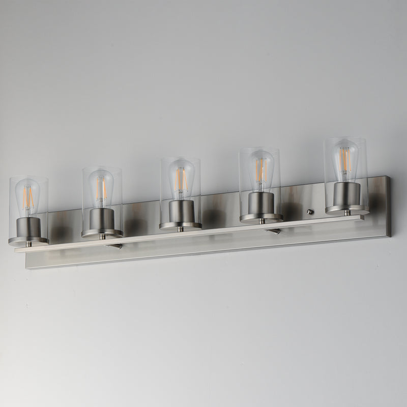 Maxim 10285CLSN Lateral 5 Light Bath Vanity | Satin Nickel