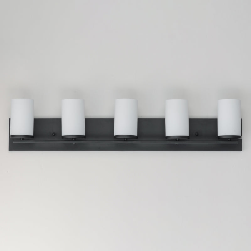 Maxim 10285SWBK Lateral 5 Light Bath Vanity | Black