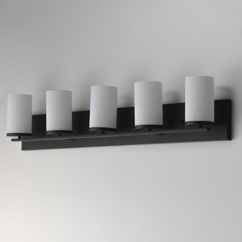Maxim 10285SWBK Lateral 5 Light Bath Vanity | Black