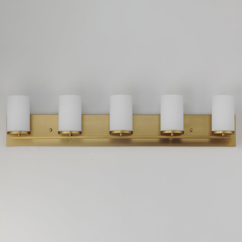 Maxim 10285SWSBR Lateral 5 Light Bath Vanity | Satin Brass