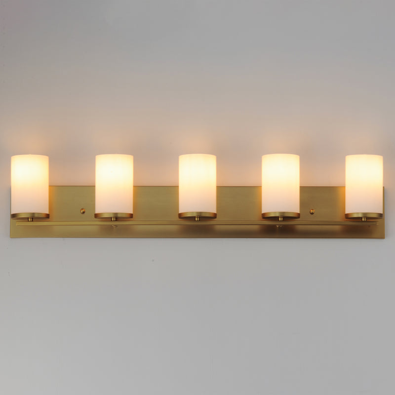 Maxim 10285SWSBR Lateral 5 Light Bath Vanity | Satin Brass