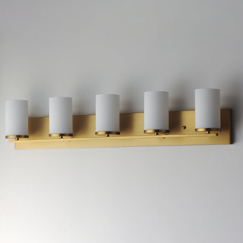 Maxim 10285SWSBR Lateral 5 Light Bath Vanity | Satin Brass