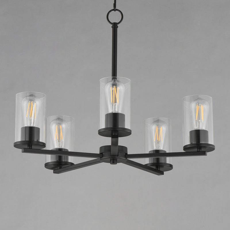 Maxim 10286CLBK Lateral 5 Light Chandelier | Black