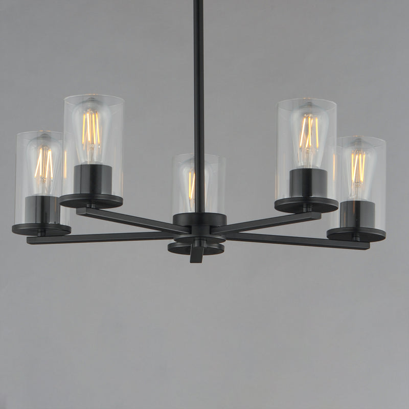 Maxim 10286CLBK Lateral 5 Light Chandelier | Black