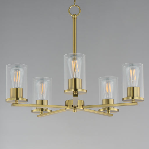 Maxim 10286CLSBR Lateral 5 Light Chandelier | Satin Brass