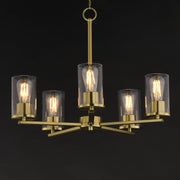 Maxim 10286CLSBR Lateral 5 Light Chandelier | Satin Brass