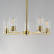Maxim 10286CLSBR Lateral 5 Light Chandelier | Satin Brass