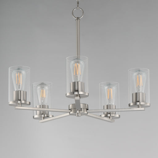 Maxim 10286CLSN Lateral 5 Light Chandelier | Satin Nickel