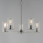 Maxim 10286CLSN Lateral 5 Light Chandelier | Satin Nickel