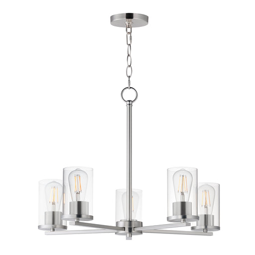 Maxim 10286CLSN Lateral 5 Light Chandelier | Satin Nickel