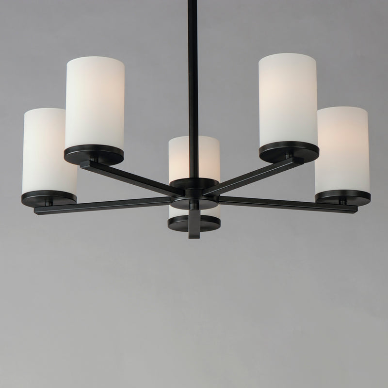 Maxim 10286SWBK Lateral 5 Light Chandelier | Black
