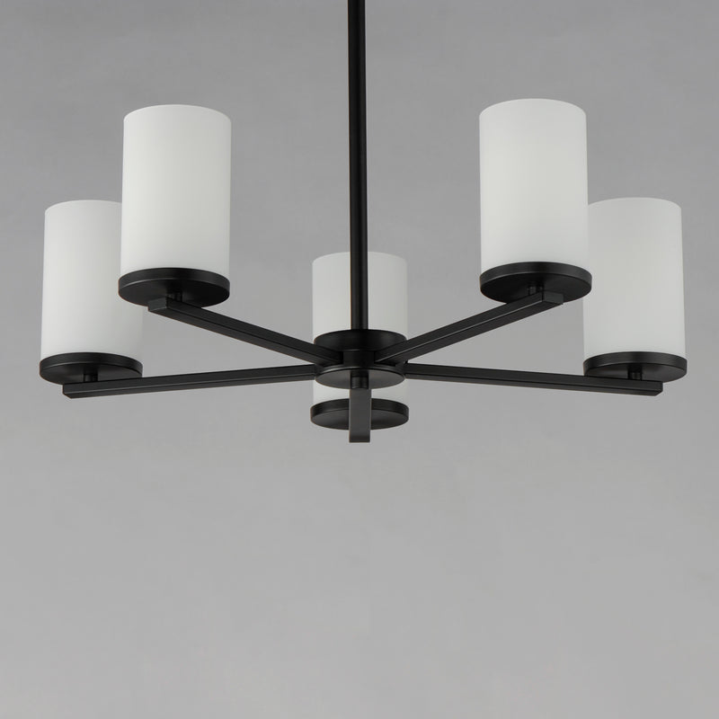 Maxim 10286SWBK Lateral 5 Light Chandelier | Black
