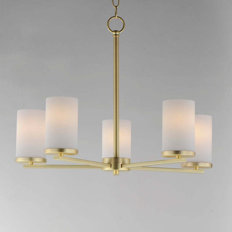 Maxim 10286SWSBR Lateral 5 Light Chandelier | Satin Brass
