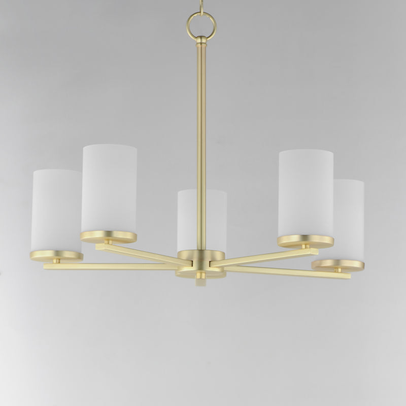 Maxim 10286SWSBR Lateral 5 Light Chandelier | Satin Brass