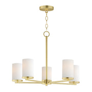 Maxim 10286SWSBR Lateral 5 Light Chandelier | Satin Brass