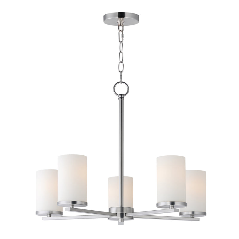Maxim 10286SWSN Lateral 5 Light Chandelier | Satin Nickel