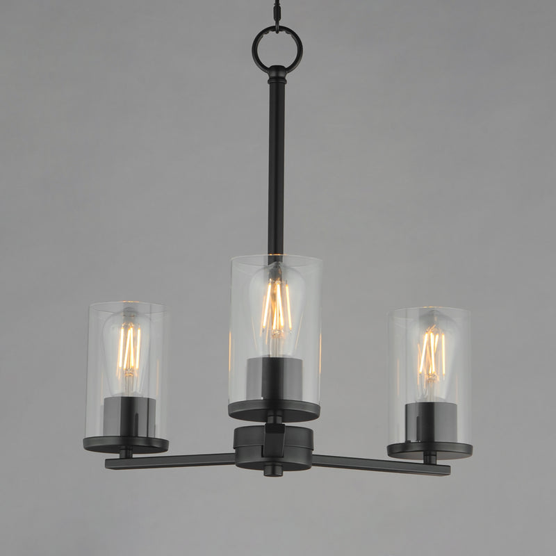Maxim 10287CLBK Lateral 3 Light Chandelier | Black