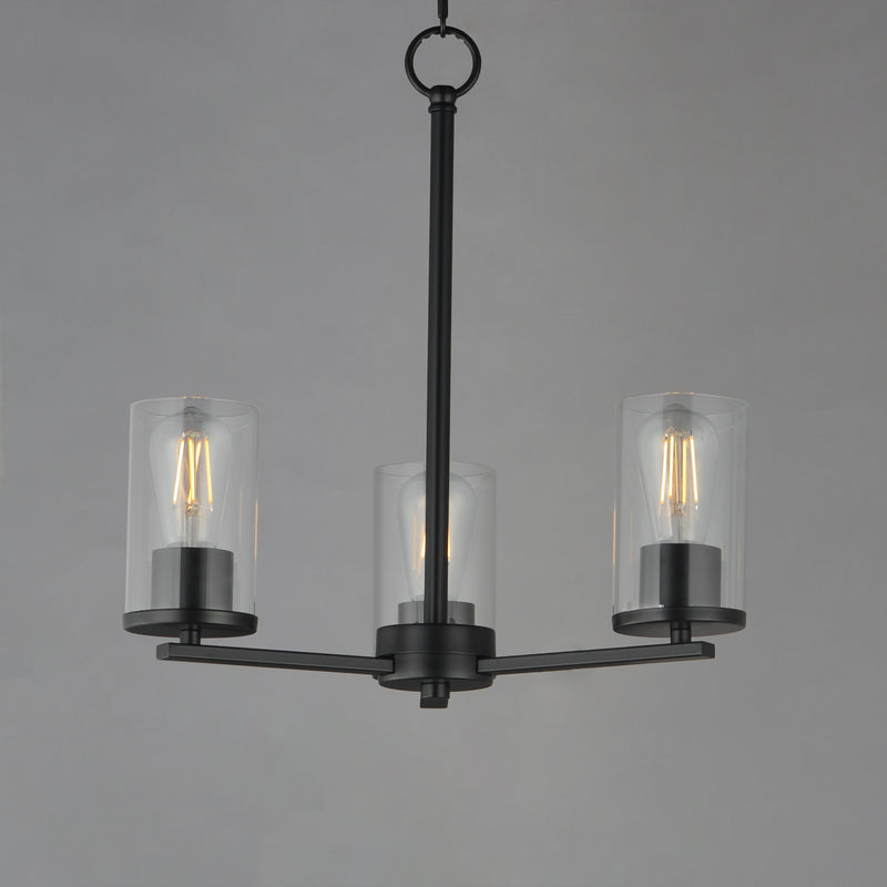 Maxim 10287CLBK Lateral 3 Light Chandelier | Black