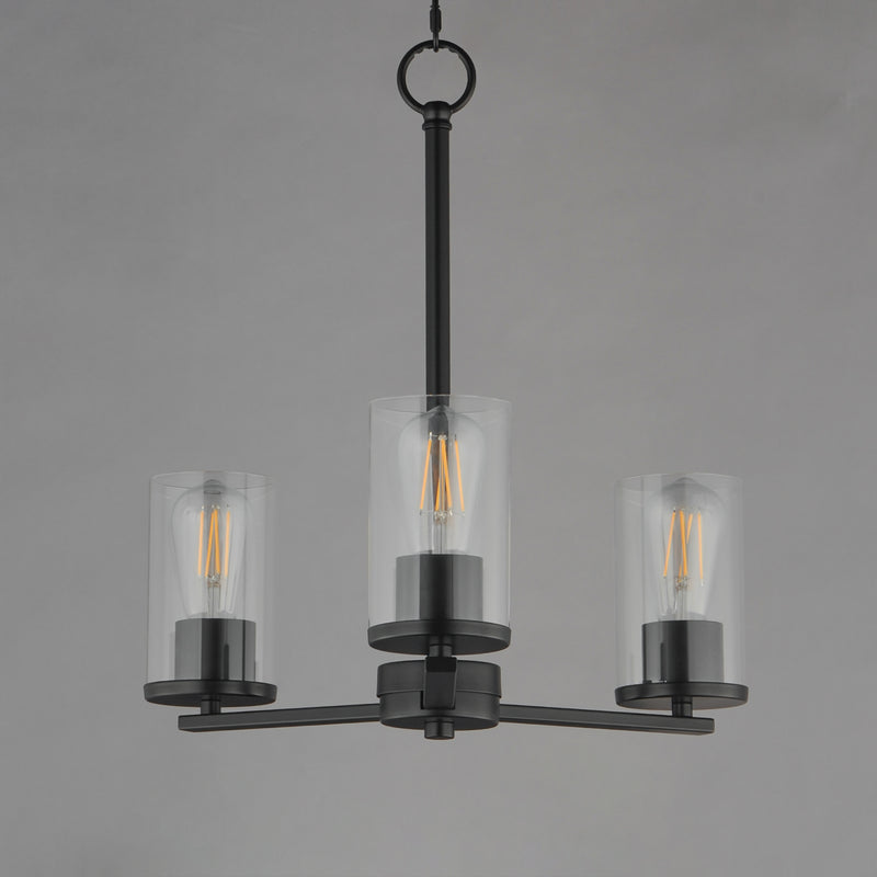 Maxim 10287CLBK Lateral 3 Light Chandelier | Black