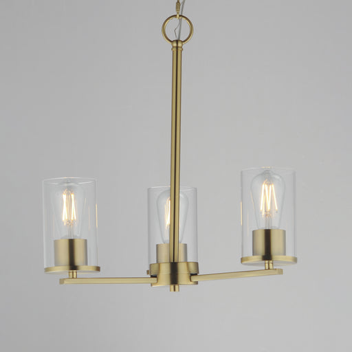 Maxim 10287CLSBR Lateral 3 Light Chandelier | Satin Brass