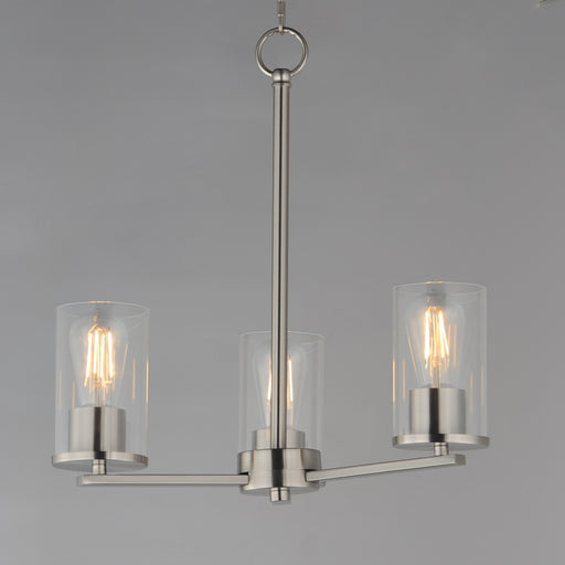 Maxim 10287CLSN Lateral 3 Light Chandelier | Satin Nickel