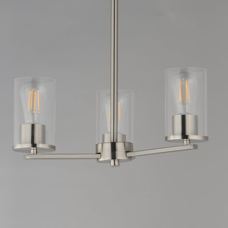 Maxim 10287CLSN Lateral 3 Light Chandelier | Satin Nickel