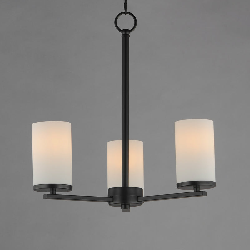 Maxim 10287SWBK Lateral 3 Light Chandelier | Black
