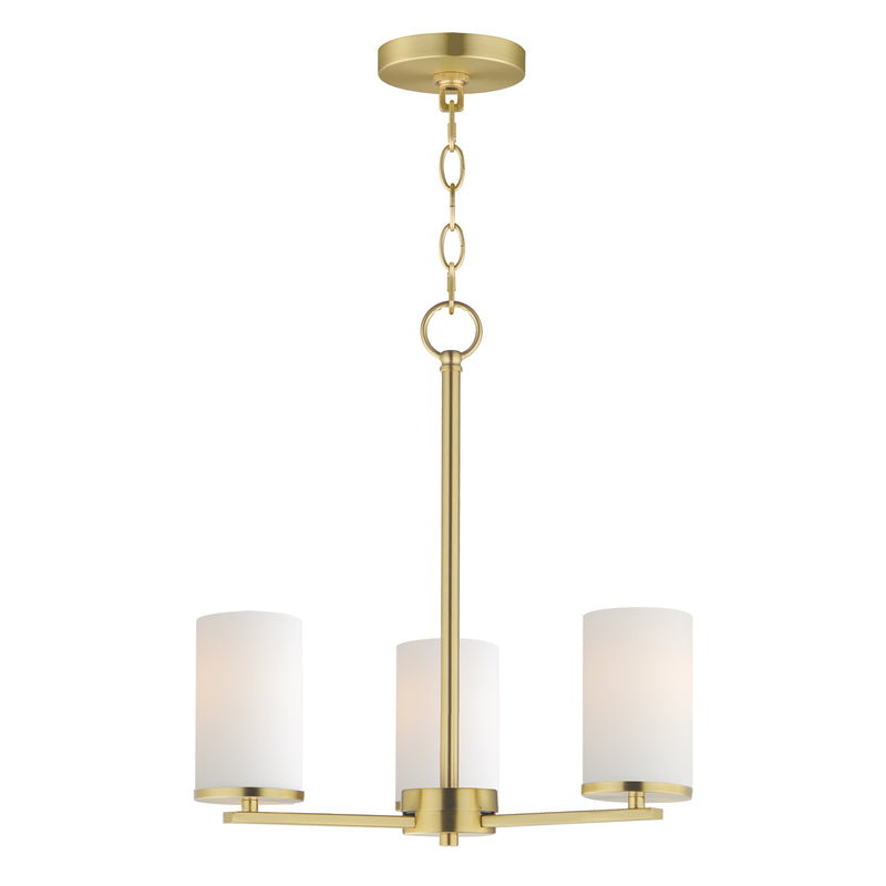 Maxim 10287SWSBR Lateral 3 Light Chandelier | Satin Brass