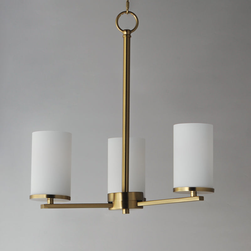 Maxim 10287SWSBR Lateral 3 Light Chandelier | Satin Brass