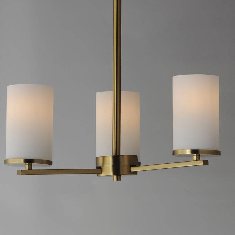 Maxim 10287SWSBR Lateral 3 Light Chandelier | Satin Brass