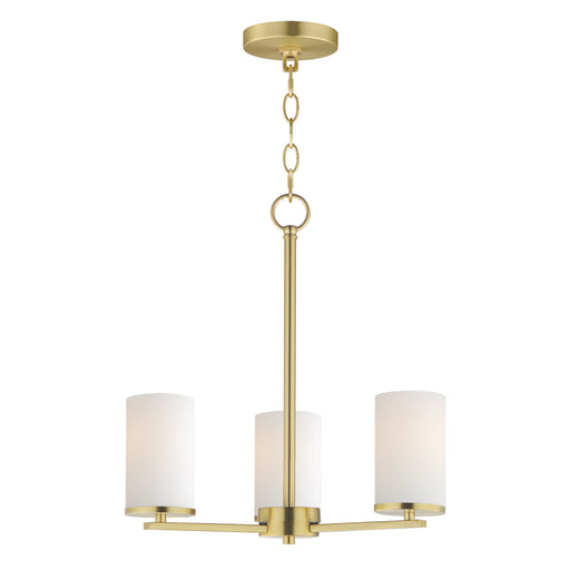 Maxim 10287SWSBR Lateral 3 Light Chandelier | Satin Brass