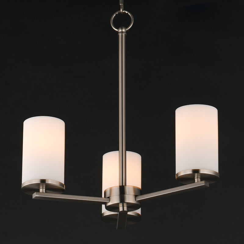 Maxim 10287SWSN Lateral 3 Light Chandelier | Satin Nickel