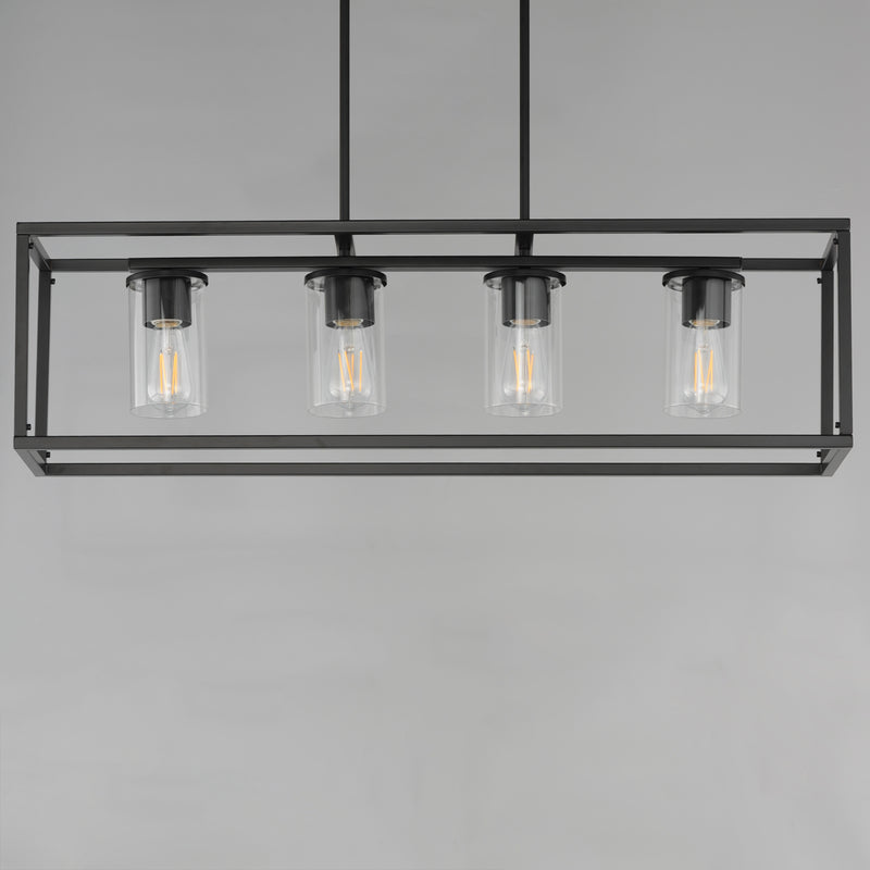 Maxim 10288CLBK Lateral 4 Light Linear Pendant | Black