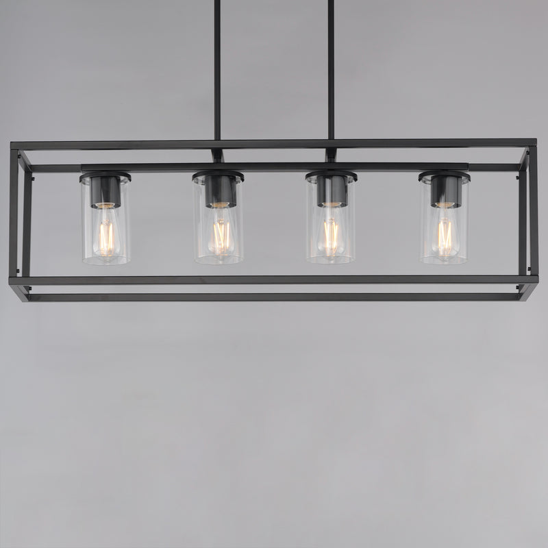 Maxim 10288CLBK Lateral 4 Light Linear Pendant | Black