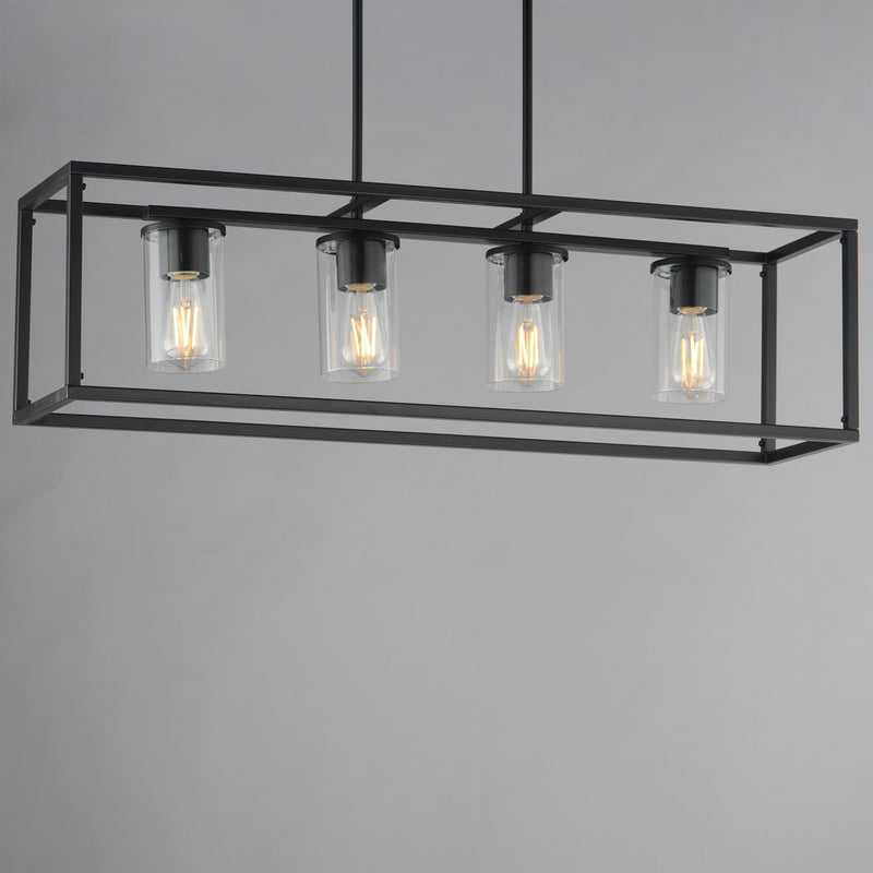 Maxim 10288CLBK Lateral 4 Light Linear Pendant | Black