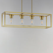 Maxim 10288CLSBR Lateral 4 Light Linear Pendant | Satin Brass