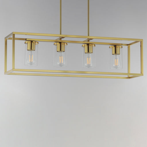 Maxim 10288CLSBR Lateral 4 Light Linear Pendant | Satin Brass