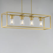 Maxim 10288CLSBR Lateral 4 Light Linear Pendant | Satin Brass