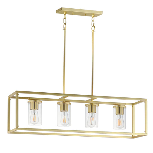 Maxim 10288CLSBR Lateral 4 Light Linear Pendant | Satin Brass